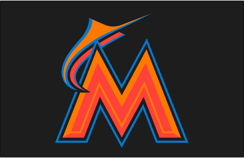 Miami Marlins 2016-2018 Batting Practice Logo iron on paper